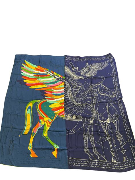 hermes pegasus scarf|hermes mousseline scarf.